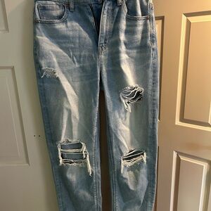 American Eagle ripped straight leg jeans
